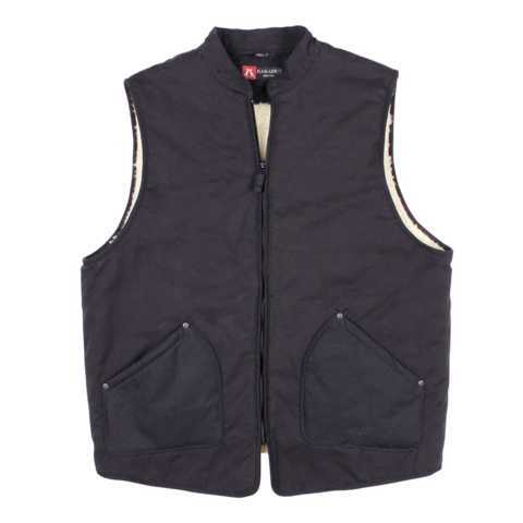Black & Natural Fleecy Jacket Liner