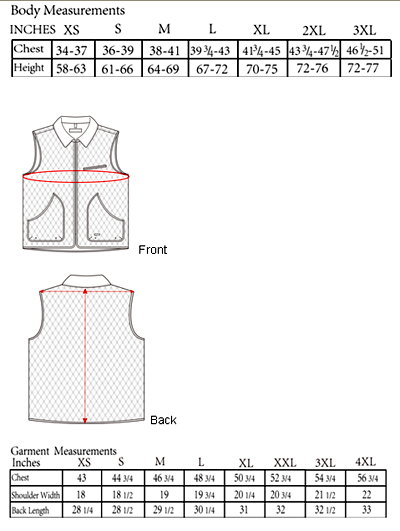 The Concealed Carry Hoover Vest Sizing